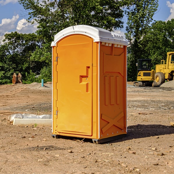 how often are the portable toilets cleaned and serviced during a rental period in Falcon